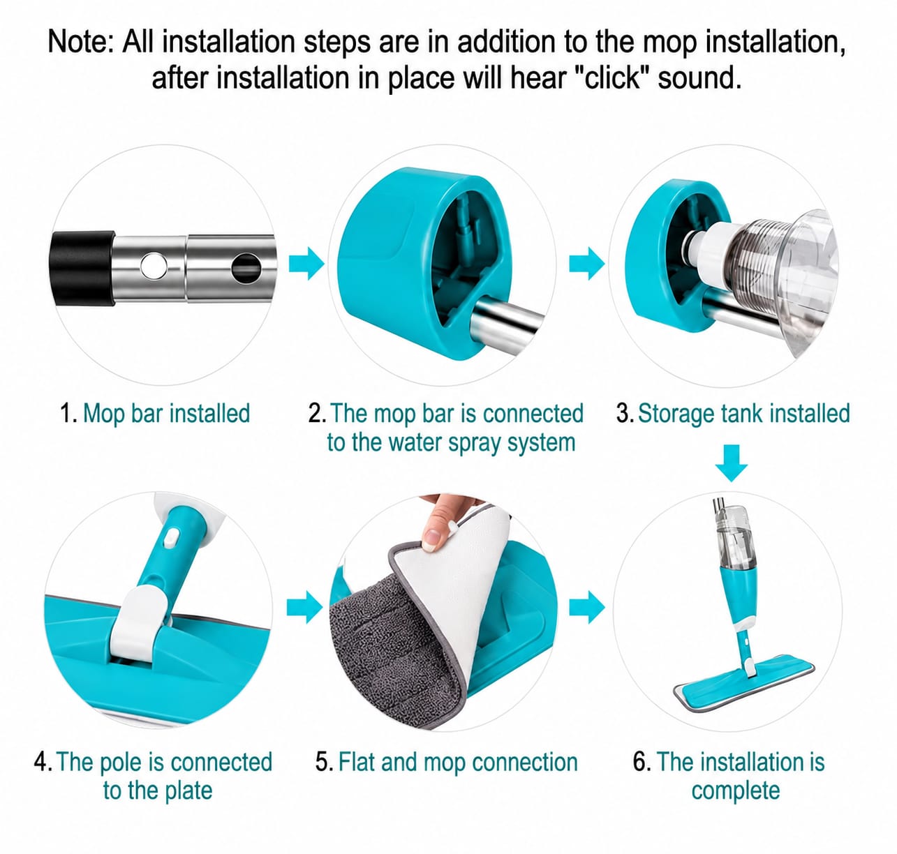Innovation Stainless Steel Microfiber Floor Cleaning Spray Mop with Removable Washable Cleaning Pad and Integrated Water Spray Mechanism,mop for Cleaning Floor(Multicolour) (Spray Mop)